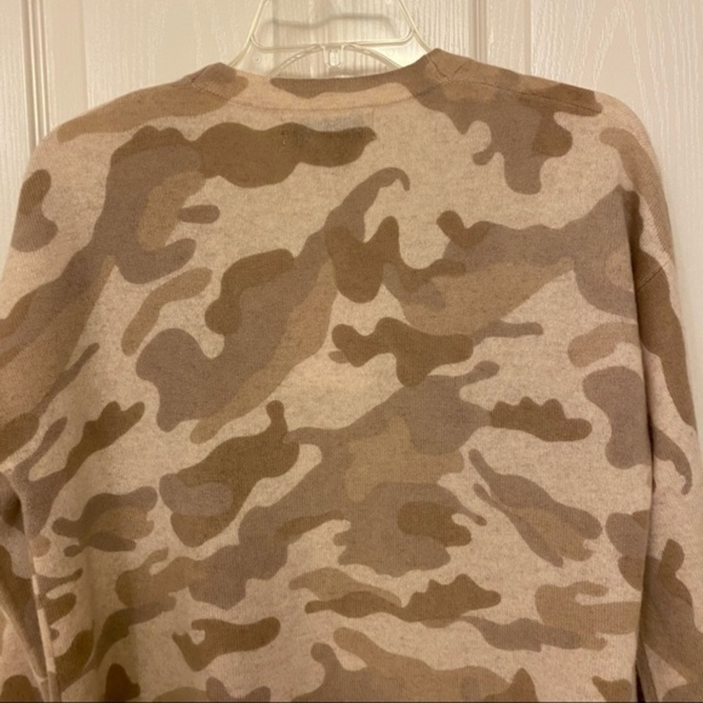 MAGASCHONI Cashmere Camo Open Front Cardigan in Neutral Camo - Picture 8 of 12